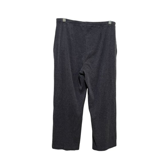 Eileen Fisher Blue Tencel Stretch Cropped Straight Ribbed Pants Women's Size S - Picture 2 of 13